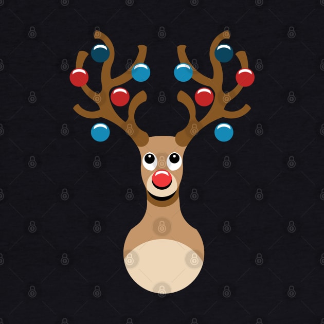 Cute Rudolph Reindeer Xmas tree by atomguy